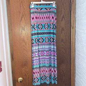 Multi color maxi skirt